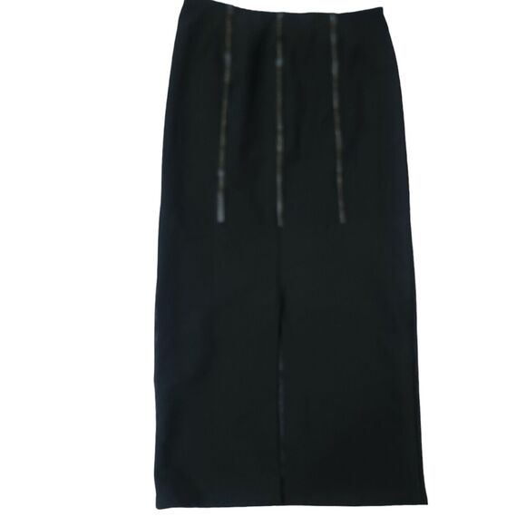 Tripp NYC Skirt Womans Extra Large Black Sheer Panel Maxi Skirt Witchy Goth Punk - Picture 1 of 6